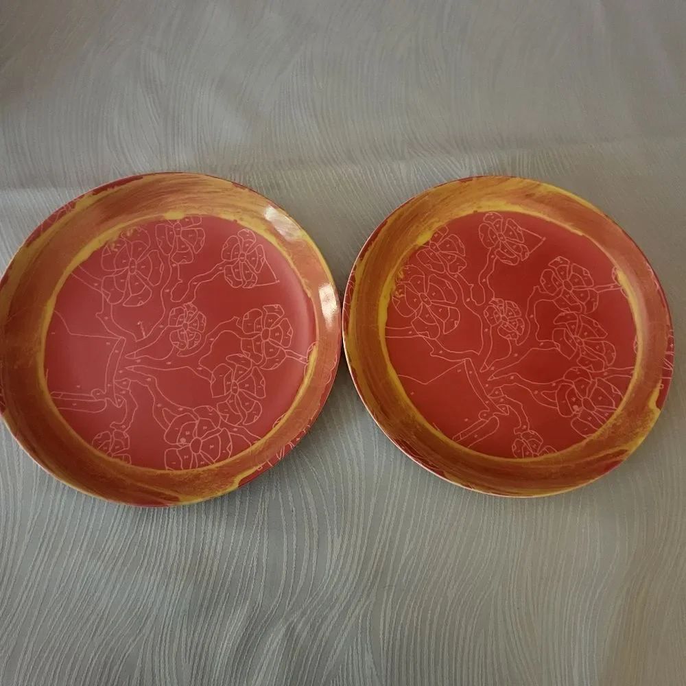 NWT 2 Anthropologie Trey Speegle Salad Plates 111 Reasons To Love You 113 Tender